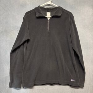 Patagonia Womens Black Fleece Quarter Zip Touchstone Climbing Large Outdoor Hike